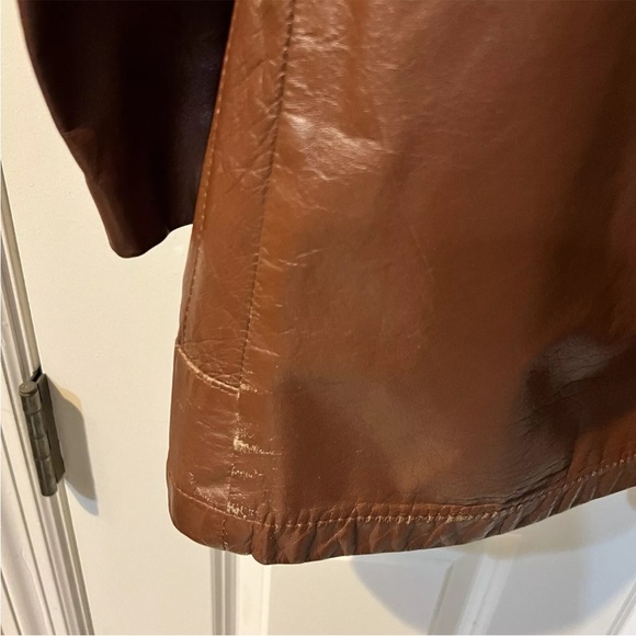Sears The Leather Shop Jacket Flannel Lining 1970s Vintage Size 40 Winter Coat - Picture 9 of 11